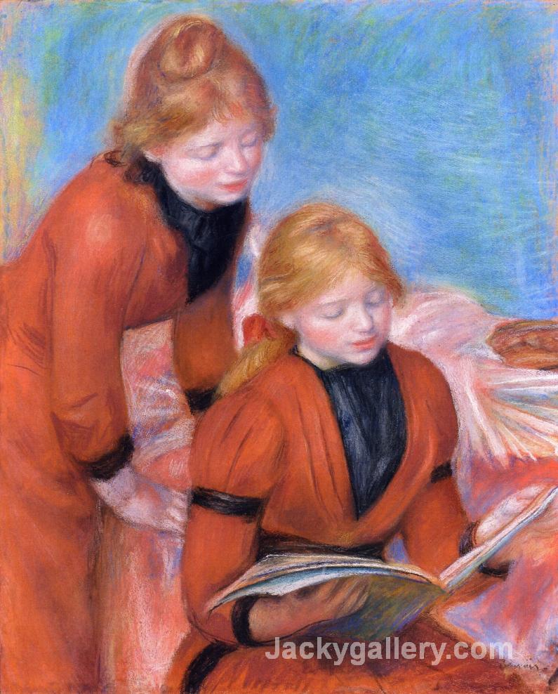 Reading by Pierre Auguste Renoir paintings reproduction